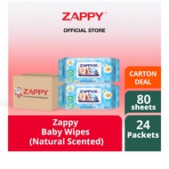 Zappy Baby Wipes 80 Sheets (8 Pkts or Carton Deal)
