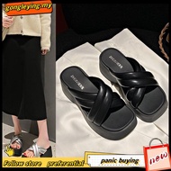 NYC Kasut Perempuan Amberly Cross-Strap Heels - N72506-CV01SV-1-BLACK