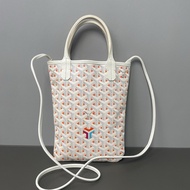 高雅德/Goyard  Poitiers限定款粉色双面双色老花满印mini托特包手機包帆布拼皮手提包单肩包斜挎包