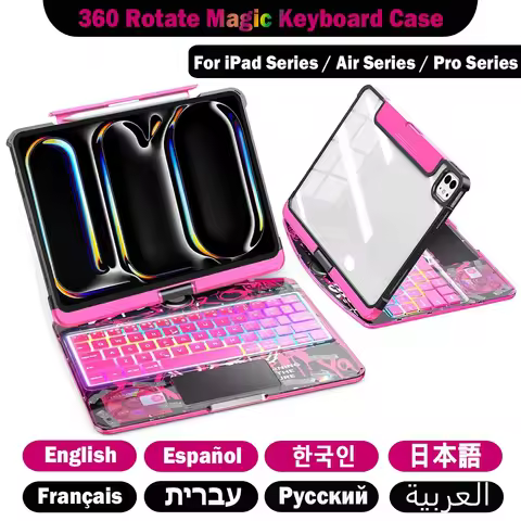 Wireless Bluetooth Rotatable Magic Keyboard For iPad Air 11 13 6th Air 5 4 iPad 11 A16 10th Case For