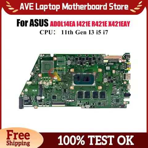 X421EA Laptop Motherboard For ASUS VivoBook K433E ADOL14EA I421E X421EAY R421E X421E S433E Mainboard