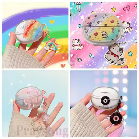 New LP5 Pro Cover for Lenovo Thinkplus LP5 Pro Case Cute Decor for Livepods Funda Earphone LP 5 Cove