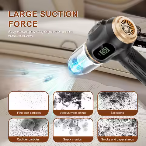 BELIBUY Smart Screen 29000Pa Cordless Car and Home Vacuum Cleaner Wet and Dry Dual-Use with Washable