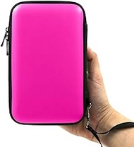 ADVcer 3DS Case, EVA Waterproof Hard Shield Protective Carrying Case with Detachable Hand Wrist Strap for Nintendo New 3DS XL, New 3DS, 3DS, 3DS XL, 3DS LL, DSi, Dsi XL, DS, DS Lite or 2DS XL, Fuchsia
