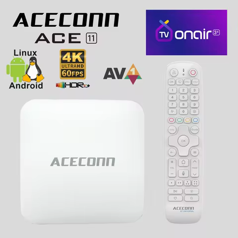 Streaming Android IPTV boxes 4k 60hz HDR10+ TVONAIR3+ Dual WiFi Auto Learning Hotkeys Backlight BT R
