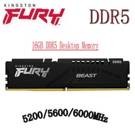 Kingston Fury Beast DDR5 PC RAM 16GB DDR5 5200/5600/6000MHz  Desktop Memory CL40 Computer RAM