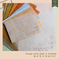 Vintage Letter Paper & Envelope | Sampul Surat Retro Kraft & White Writing Paper 欧式复古信纸信封 Envelopes 