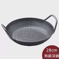 Turk 土克 熱鍛雙耳格紋深鐵鍋 深鍋 28cm 65930 德國製