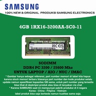 ddr4 8gb pc 3200aa / 25600 mhz sodimm nb-laptop-aio-nuc ori samsung - 4gb 1rx16