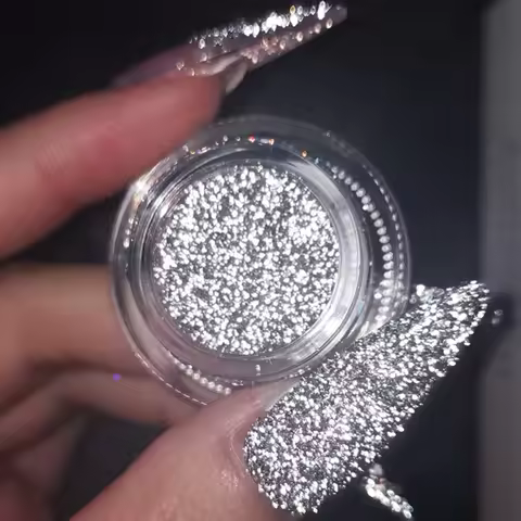 1 Jar High Dazzling Powder Highlight Flash Broken Crystal Reflective Glitter Powder Net1-2g Holograp