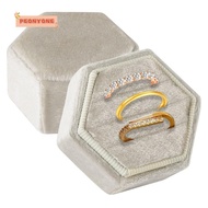 PEONYTWO 3 Slots, Velvet Jewelry Ring Box, Proposal Box Women
