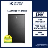 Electrolux EUM0930BD 90L Bar Fridge Black Compact CoolZone LED Light Energy Efficient 2 Years Warran