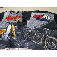 Drag Style Racing Thai Shirt Black by BBWSHOP ‘readystock’ motor drag shirt