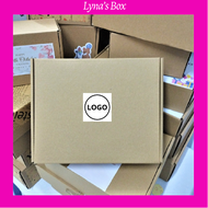 50 hộp carton nắp gài dán logo kích thước hộp carton 35x25x10cm