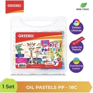 GREEBEL Kids Oil Pastel Crayons 18 Quality Colors / Greebel Crayons 18 Colors WHOLESALE
