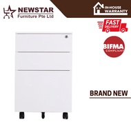 Newstar Mobile Lock Metal Pedestal 3 Drawer Steel - Newstar Furniture