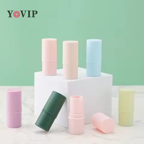 1PC 6g Candy Color Empty Refillable Lipstick Tube Lip Balm Container Empty Cosmetic Container Lotion