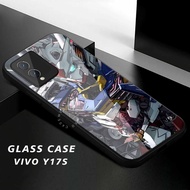 Soft Case Glass Glitter Glass Case Vivo Y17S - Casing HP Vivo Y17S - N176