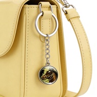Horse New Keychain Gift Fashion Animal Theme Horse Pattern Glass Pendant Round Keychain J7k7