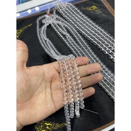 15.5 inch Long Natural Clear Crystal Quartz Beaded Strand Available in 8mm 10mm