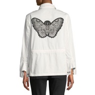Zadig & Voltaire Kayak Mili Embroidered Butterfly Zip-Front Utility Jacket