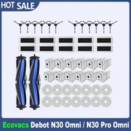 Compatible for Ecovacs Debot N30 Omni / N30 Pro Omni Robot Vacuum Accessories Main Side Brush Hepa F