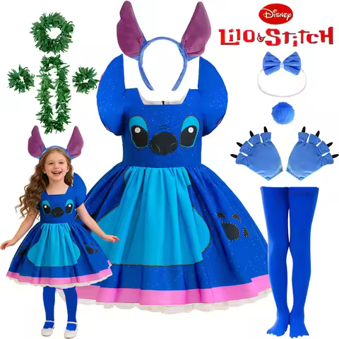 Disney Lilo&Stitch Movie 2025 Inspired Role Play Costume Stitch Dress Ohana 626 Expriment Princess F