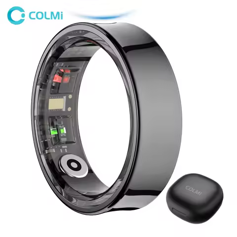 2024 COLMI R09 Smart Ring Men Women with Charging Case, Body Temperature Health and Sleep Monitor Fo