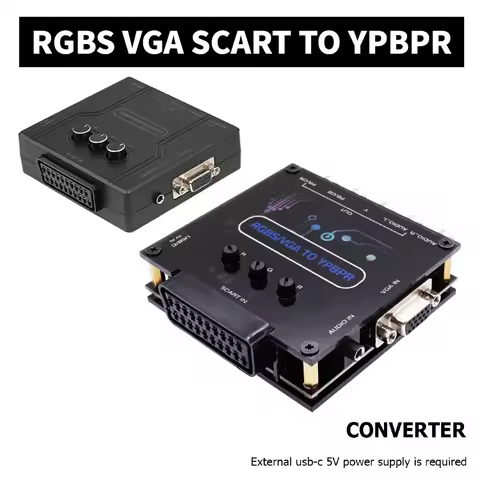 RGBS VGA to YPBPR Component Converter SCART to YPBPR YCBCR For Retro Game Consoles For Nintendo64/PS