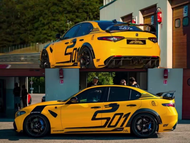 สติกเกอร์ตกแต่งรถยนต์ Alfa Romeo GTAM Giulia Stelvio 4C สไตล์สปอร์ตส่วนบุคคล วัสดุ PET ติดตั้งได้ ป้