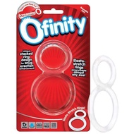 TheScreamingO - Ofinity Double Cock Ring (Clear) Sex Toy For Men