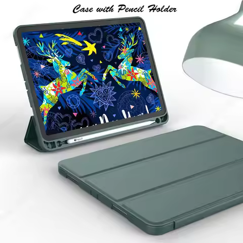 With Pencil Holder Funda for New iPad Pro12.9 5th 6th Air13 Pro13 10.2 9th A16 11th 2025 Air11 M2 M3
