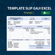 Template Slip Gaji Excel Dengan Data Pekerja
