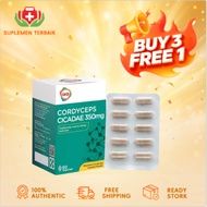 [3 box free 1]Cordyceps Cicadae 350mg (60'S)虫草 金蝉花 | Eye Supplement | Treatment For Glaucoma EXP 06 