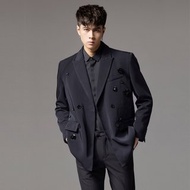 秋季新中式釘珠花休閑西服 男士結婚小西裝外套