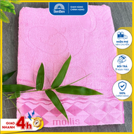 Khăn tắm Mollis kích thước 65x135cm chất liệu sợi tre kháng khuẩn thấm hút nước tốt - Ben Ben