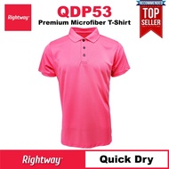 【【PREMIUM】 RIGHTWAY Baju Polo Tshirt Jersey Microfiber Berkolar Lelaki Murah QDP53 NEON PINK