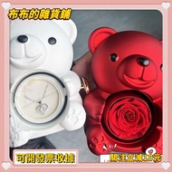 ‍ Taoyuan Shipment +Invoice Rose Jewelry Box Rotating Soap Flower Bear Gift Creative Red Pink Neckla