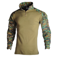 Militar ชุดยุทธวิธีลายพรางมัลติแคมชุดเสื้อผ้าสำหรับล่าสัตว์ชุดทหารเสื้อเชิ้ตต่อสู้ + กางเกงคาร์โก้แผ่นรองเข่า