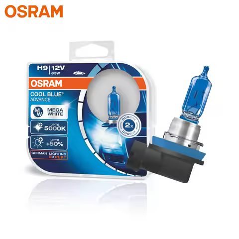 OSRAM H9 62213CBA Halogen Cool Blue Advance 12V 65W Car Original Headlight 5000K White Light +50% Br