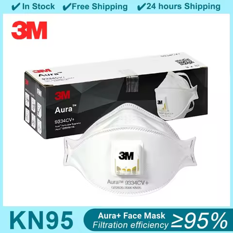 3M 9334CV Face Mask Aura Mascarilla Dust KN95 Mouth Masks Protective Filter Dust-proof Anti-fog Safe