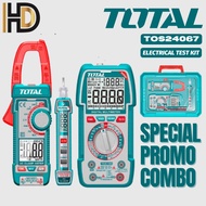 TOTAL Electrical Test Kit Set / TOTAL Digital Voltage Tester / Digital Multimeter / Digital Clamp Me