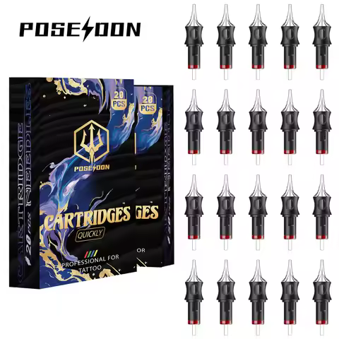 Tattoo Needles POSEIDON V5 20PCS Tattoo Needles Disposable Safty RL Tattoo Cartridge Needle Hot Perm