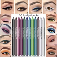 14 Colors Waterproof Eyeliner Pencil Beginner Makeup Liner Blooming Hypoallergenic Pencil I1s1