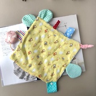 寶寶學習安撫巾－跳跳小熊 口水巾 新生禮 日本二重紗