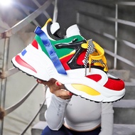 2021₪Sports Men Running Shoes Light Height Increasing 6CM Plat EAF Shoes Male Chunky Sneakers Colorf