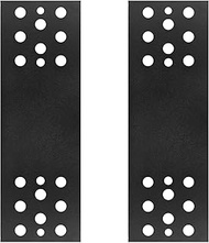 2 PCS 12" x 4" Black Heavy Duty Solid Flat Straight Splice Plate Bracket, Steel Thickness 5 mm, Repa