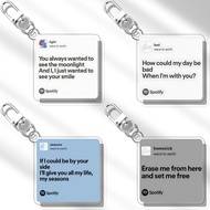GANTUNGAN Wave To Earth Keychain Spotify Lyrics | Spotify Wave To Earth UV Printed Lyrics Keychain 2
