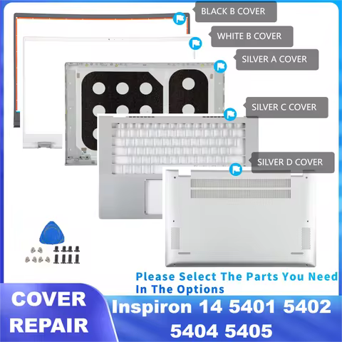 For Inspiron 14 5401 5402 5405 P130G 0WK1KG LCD Back Cover Bezel Palmrest Bottom Case Housing Case L