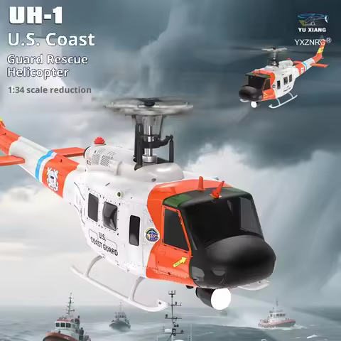 YX F07S 6CH RC Helicopter UH-1 Brushless Model Flight Gps Automatic Return Optical Flow Height Deter